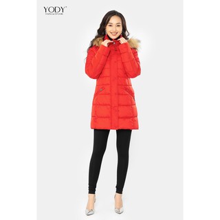 [ÁO PHAO][SALE 50%] Áo phao nữ Yody mũ lông_Đỏ