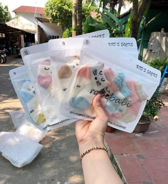 Set 5 đôi tất lưới cho bé trai bé gái