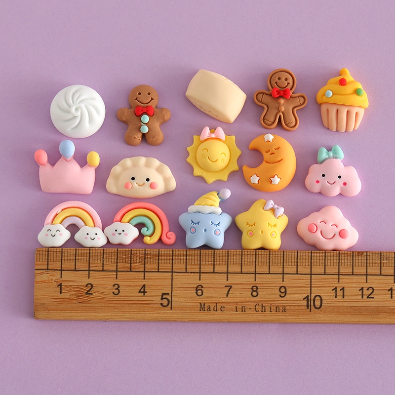 Túi 4/5/6/7 Charm Trang Trí Có Sẵn Miếng Dán Nhiều Mẫu Hoạt Hình