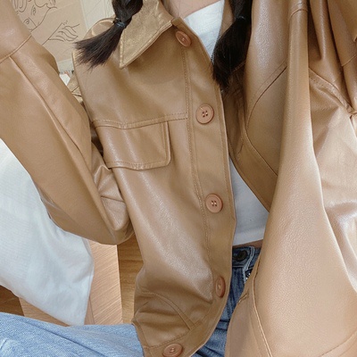 Áo khoác da nữ, áo khoác da croptop năng động cá tính phong cách Hàn Quốc 2021