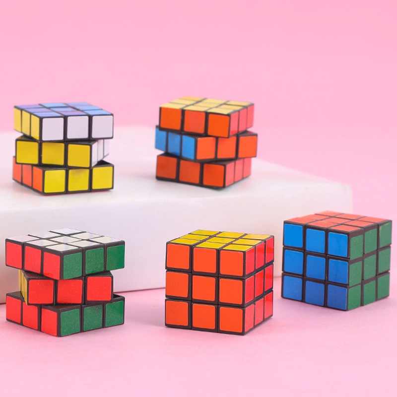 Khối rubik 3x3x3 10mm đồ chơi giáo dục cho trẻ em Loại Rubik Trơn và Loại Có Móc Khóa