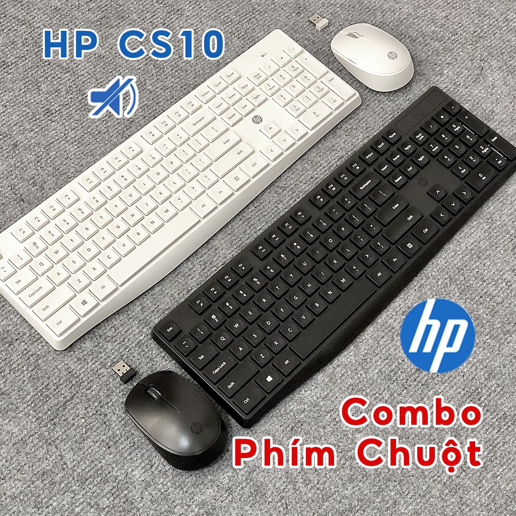 (Hàng 2nd Chính Hãng) Bộ Phím Chuột Không Dây HP CS10 Silent - Siêu Êm, Độ Mới 95%