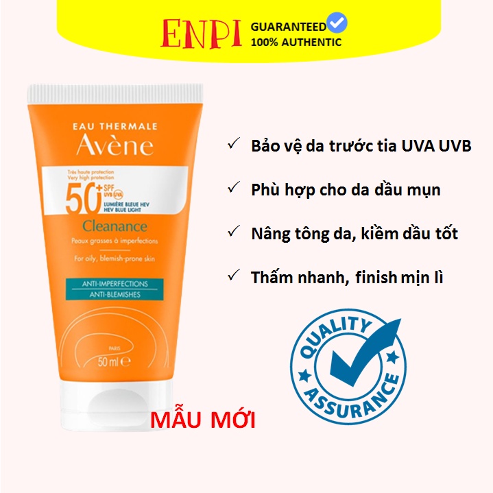 Kem chống nắng Avene Cleanance Sunscreen SPF50+