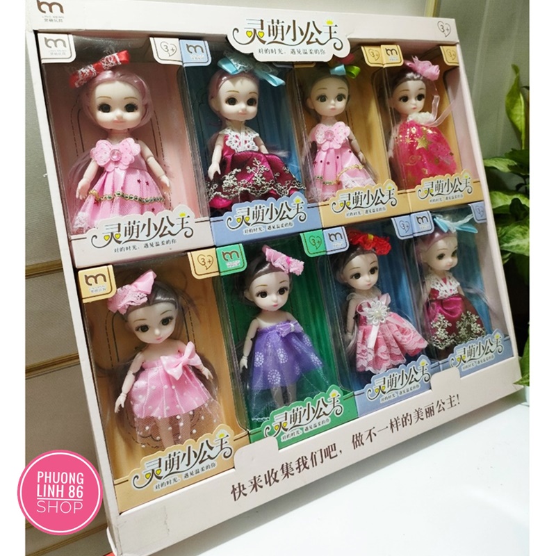 Búp bê cho bé gái chibi váy chấm bi shop phương linh 86 D31