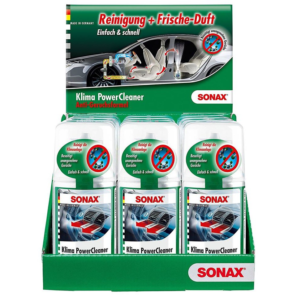 (TẶNG KHĂN LAU XE CAO CẤP) SONAX KHỬ MÙI DIỆT KHUẨN DÀN LẠNH XE Ô TÔ ( SONAX CAR AC CLEANER)  - Otocare247