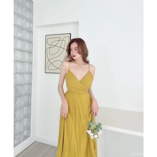 Đầm 2 dây chéo lưng cột nơ siêu sexy