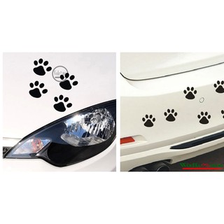 Decal Dán Xe Dấu Chân Chó Con (4 Chân)
