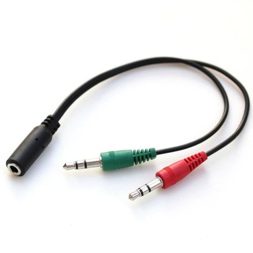 Giắc jack gộp tai nghe và mic ra jack cổng 3.5mm âm, chuyển đổi 2 cổng máy tính thành 1 cổng tai nghe điện thoại