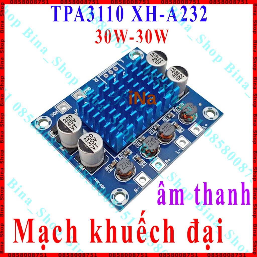 Mạch khuếch đại âm thanh TPA3110 XH-A232 2x30W