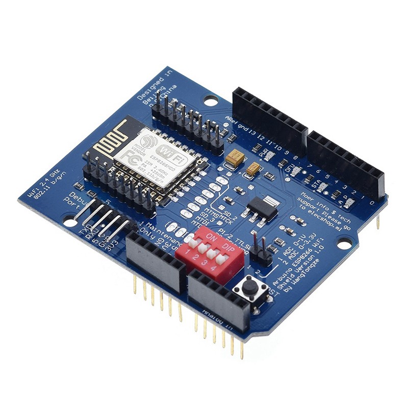 Bảng phát triển lá chắn không dây ESP8266 ESP-12E UART WIFI cho Mô-đun bảng mạch Arduino UNO R3