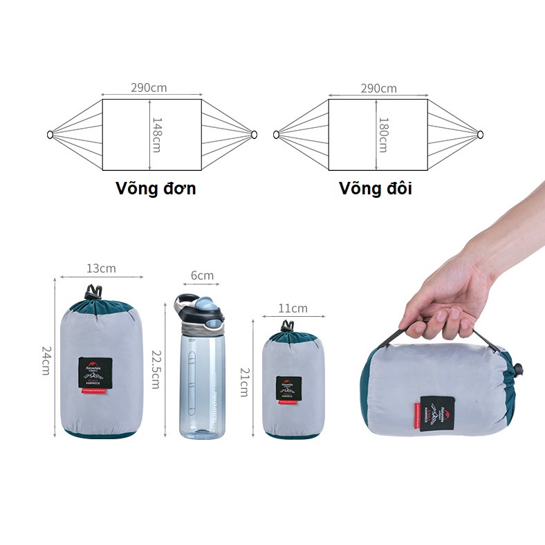 Võng đơn dã ngoại NatureHike NH17D012-C