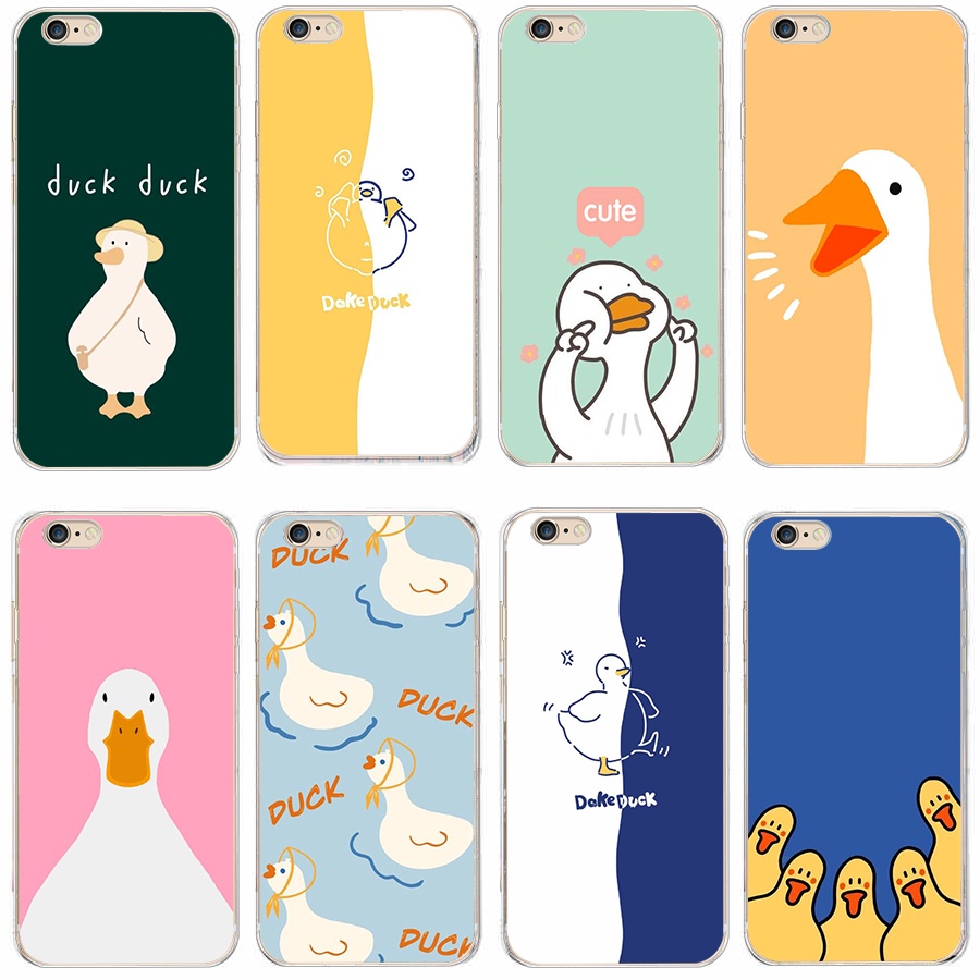 Ốp Điện Thoại Silicon Mềm Trong Suốt Chống Sốc Họa Tiết Vịt Quacky Dễ Thương Cho iphone 4 4s 5 5s se 6 6s plus