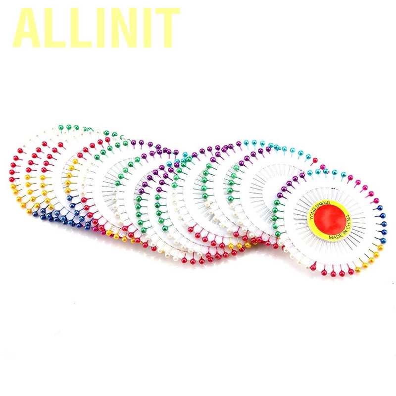 Set 480 ghim thẳng đầu ngọc trai tròn chuyên dùng làm đồ thủ công/may vá DIY