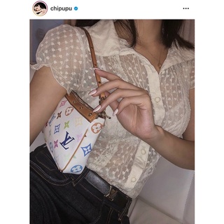 Túi Lv Pochette Viền Đinh