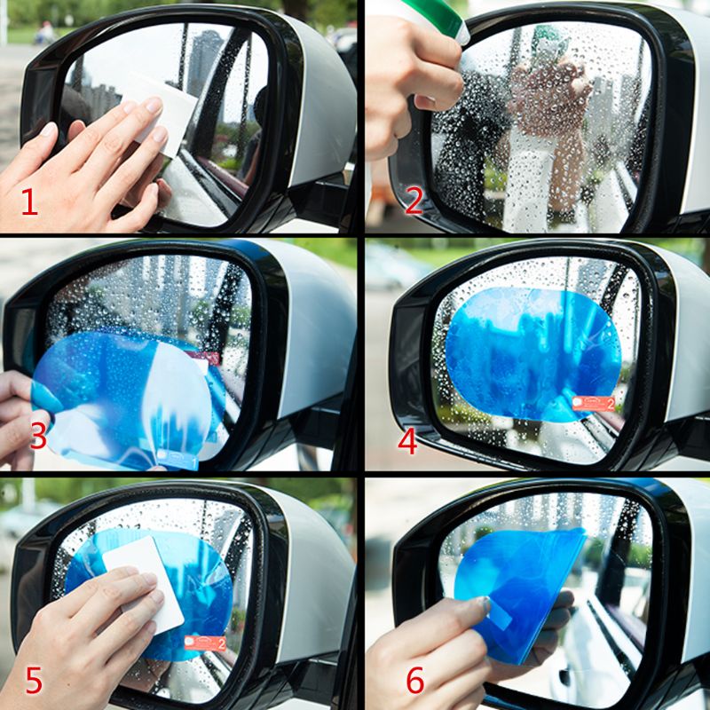 Bộ Phim Dán Bảo Vệ Gương Chiếu Hậu Xe Hơi Chống Nước Mưa / Sương Mù 2 Cái