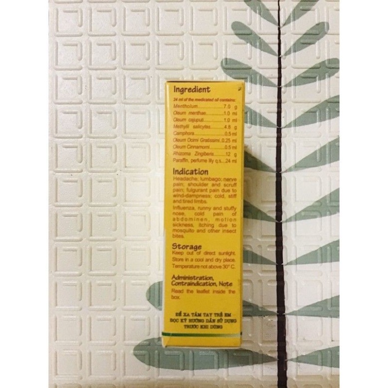 [Chính hãng] DẦU GỪNG THÁI DƯƠNG - Chai 24ml (100% CHÍNH HÃNG SAO THÁI DƯƠNG)