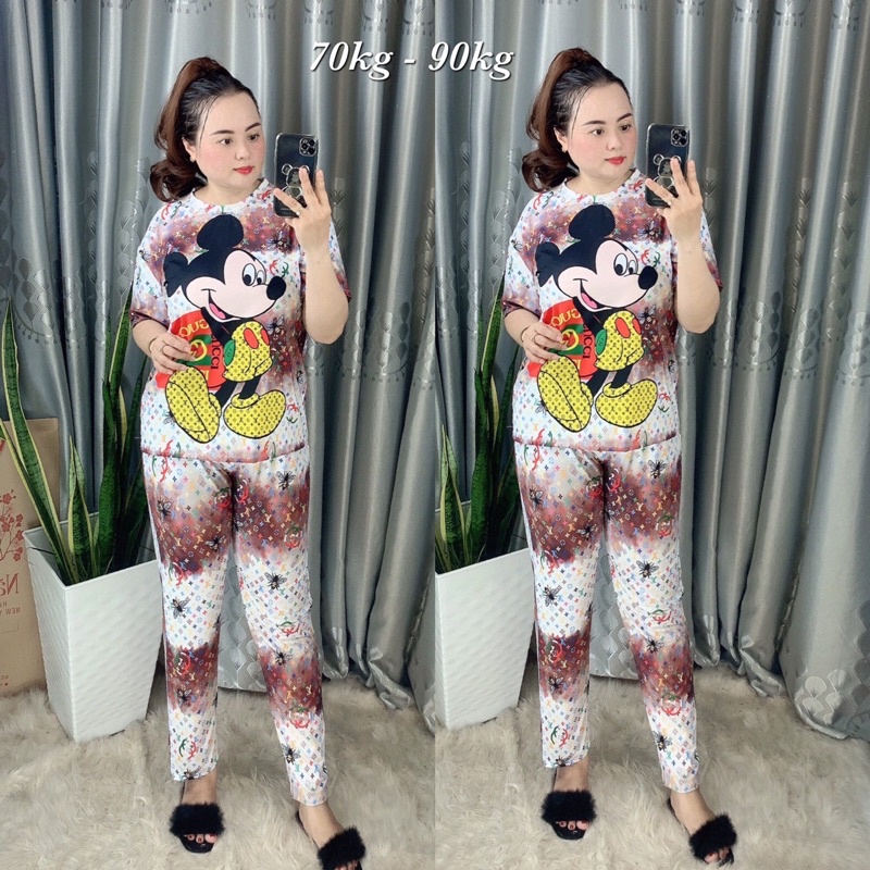 Bộ dài thun lạnh 4 chiều Bigsize 60-90kg