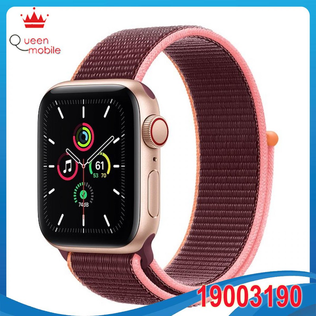 Đồng hồ thông minh Apple Watch SE GPS + Cellular 40mm MYEJ2 Gold Aluminium Case with Plum Sport Loop