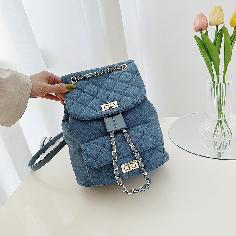 Balo Đeo Vai Vải Denim Thời Trang 2022 Cho Nữ