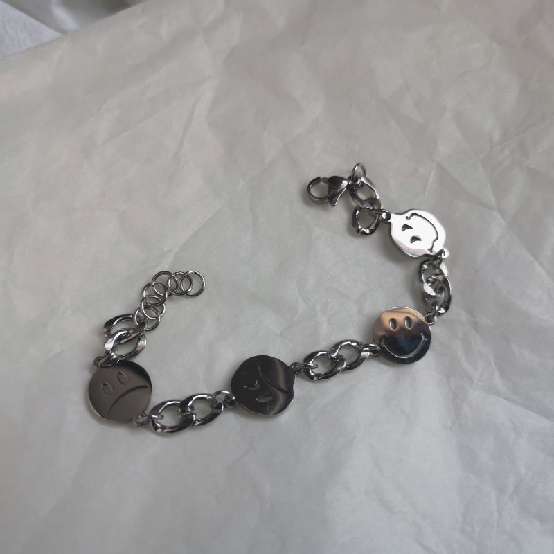 Vòng Tay Mặt Cười Phong Cách Hip Hop Cá Tính