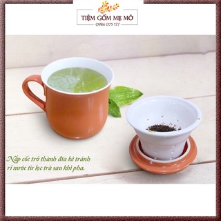 Cốc Ly lọc trà sứ sương cao cấp