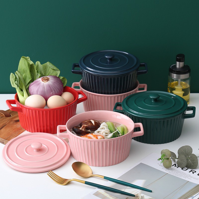 Nồi Gốm Cao Cấp Phối Màu Hiện Đại, Trang Trí Decor Bàn Ăn Vừa Sử Dụng Được Trên Bếp