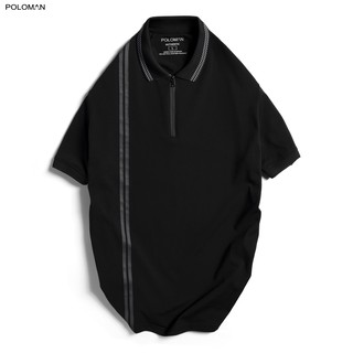 Áo Polo nam cổ bẻ phối RICOT vải cá sấu Cotton xuất xịn,chuẩn form, sang trọng - thanh lịch - POLOMAN