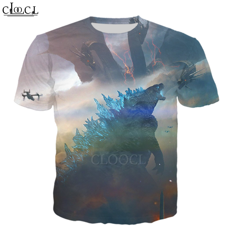 Áo thun in hình godzilla 3D kiểu dáng thời trang dành cho nam
