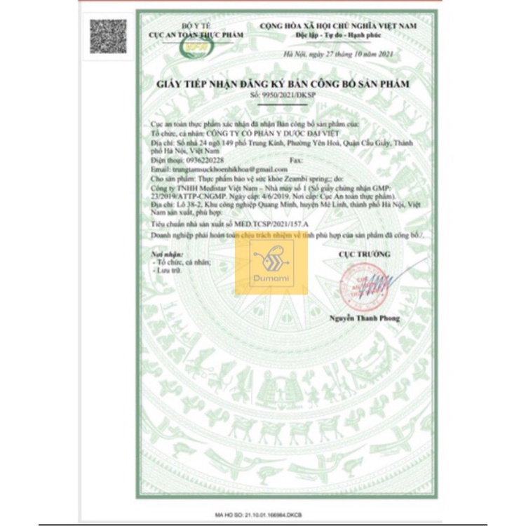 [Chính Hãng] Zeambi Spring 30 gói - Sản phẩm hỗ trợ Táo bón cho Bé