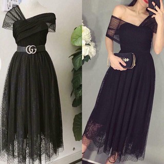 Đầm dự tiệc lệch vai sang trọng