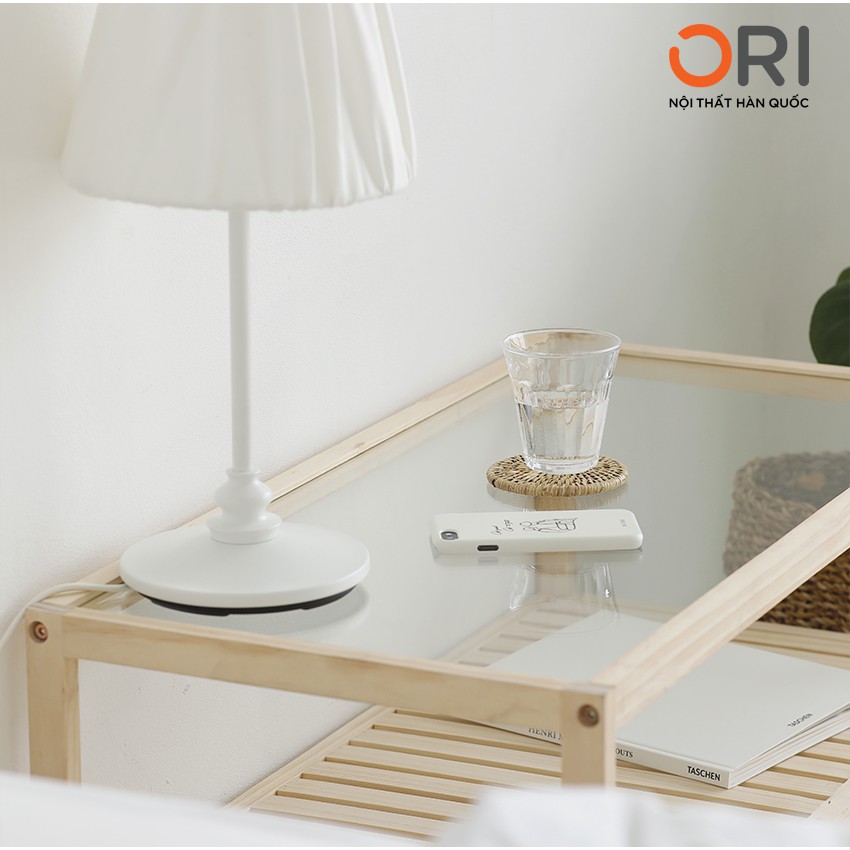 Bàn Trà / Sofa Mặt Kính Kiểu Dáng Hàn Quốc Màu Gỗ - H TABLE - ORI NỘI THẤT HÀN QUỐC