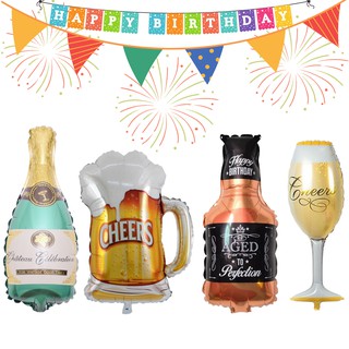 Bong Bóng Hình Chai Rượu, Chai Bia, Ly Rượu, Ly Bia, Phụ Kiện Trang Trí Sinh Nhật Và Tiệc Cưới ABHOP COM VN