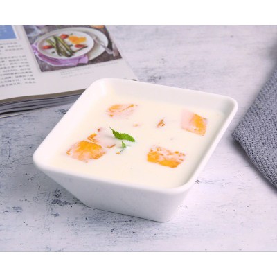 Bát sứ đựng salad chè súp form vuông cạnh vát miệng 14cm và 11,2 cm