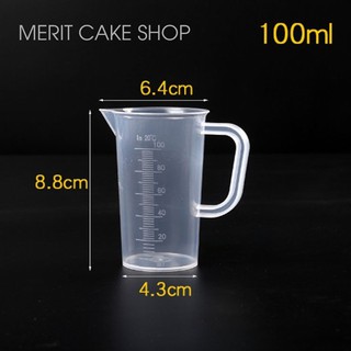 Cốc đong nhựa có quai 100ml
