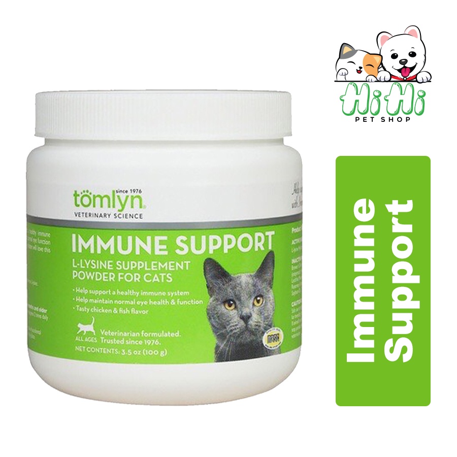 Bột tăng sức đề kháng, hỗ trợ hô hấp và sáng mắt cho mèo - Tomlyn L-Lysine Immune Support - hũ 100g