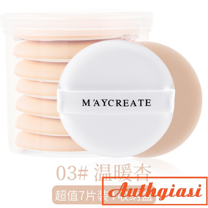 Set 4 mút tán phấn phủ nén bột MAYCREATE kèm hộp