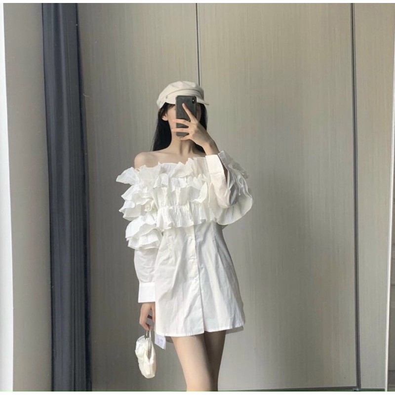 [Mã FAMARAL2 giảm 10K đơn 50K] ÁO SƠMI FORM GIẤU QUẦN BÈO XẾP LY