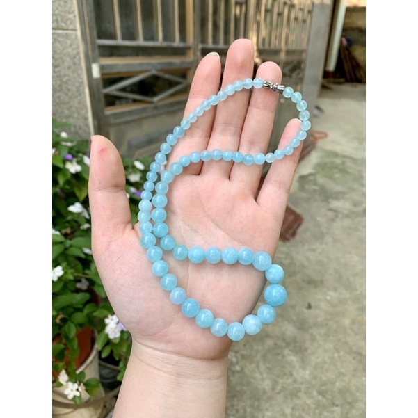 Vòng cổ Aqua marine chuỗi đeo cổ xinh