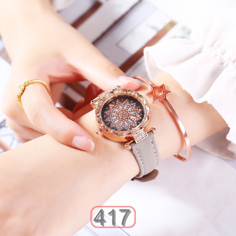 ĐỒNG HỒ NỮ DÂY DA CANDYCAT MẶT HOA 417 SANG CHẢNH CỰC HOT | BigBuy360 - bigbuy360.vn
