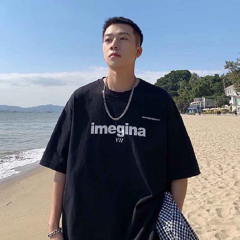 Áo Thun Tay Ngắn Dáng Rộng In Chữ Phong Cách Hip Hop Nhật Bản Thời Trang Cho Nam