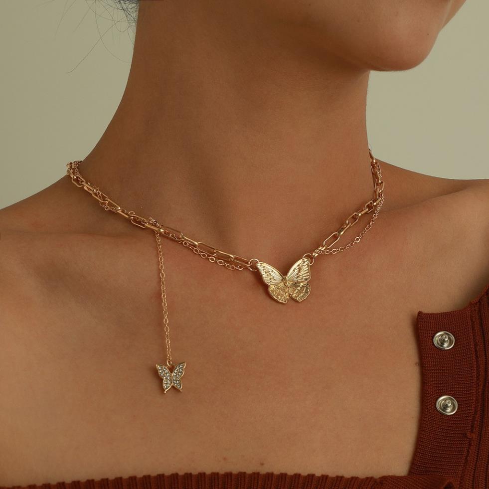 (018) Dây Chuyền, Vòng Cổ Mặt 🦋 Đính Hoạ Tiết Tinh Tế