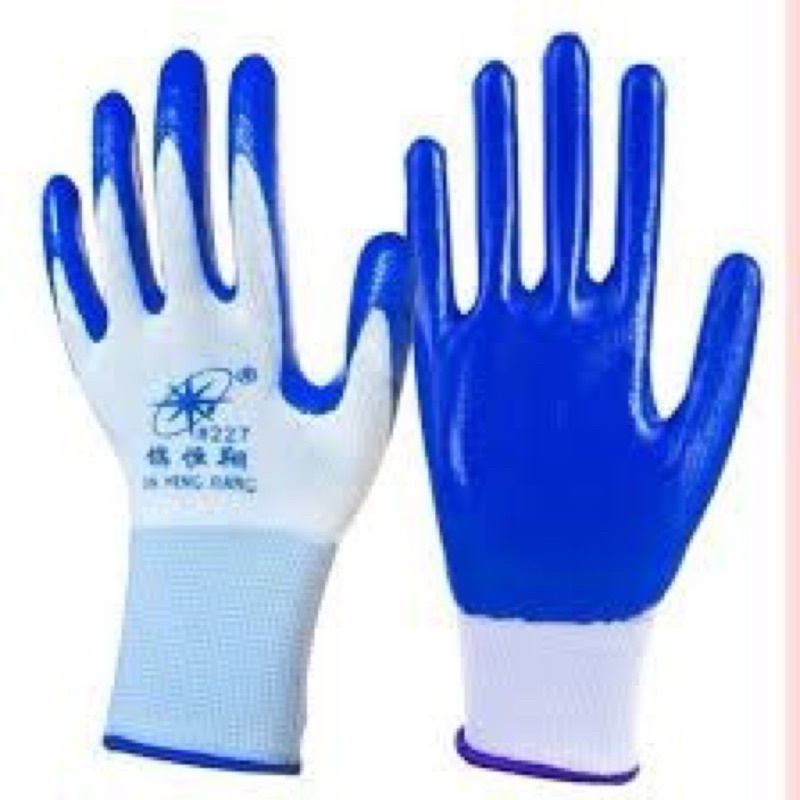 Combo 12 đôi Găng tay phủ sơn xanh