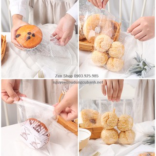 Combo 100 Túi dán miệng đựng bánh ngọt các loại.