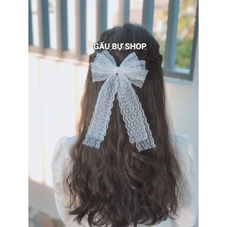Kẹp tóc nơ ren / Cài tóc nơ ren tiểu thư (Các mẫu)