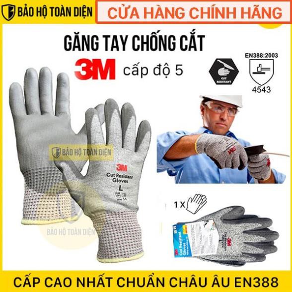 (CHÍNH HÃNG) Găng tay chống cắt 3M cấp độ 5 | Găng chống cắt - Chống mài mòn - Xé rách chuẩn Châu Âu EN388 - Size L