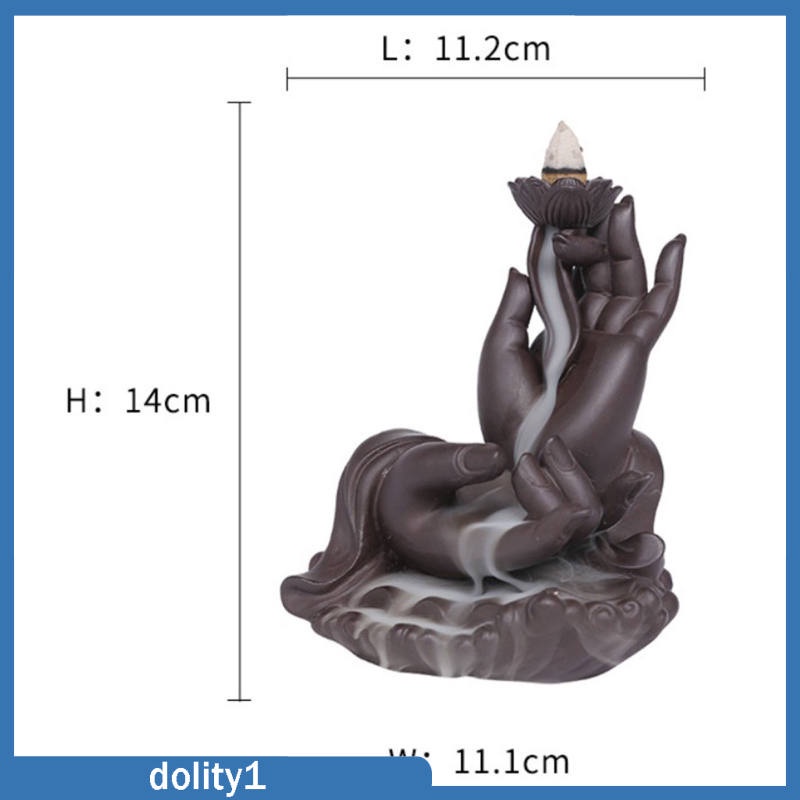 Giá đỡ đốt trầm hương hình bàn tay Phật/hoa sen