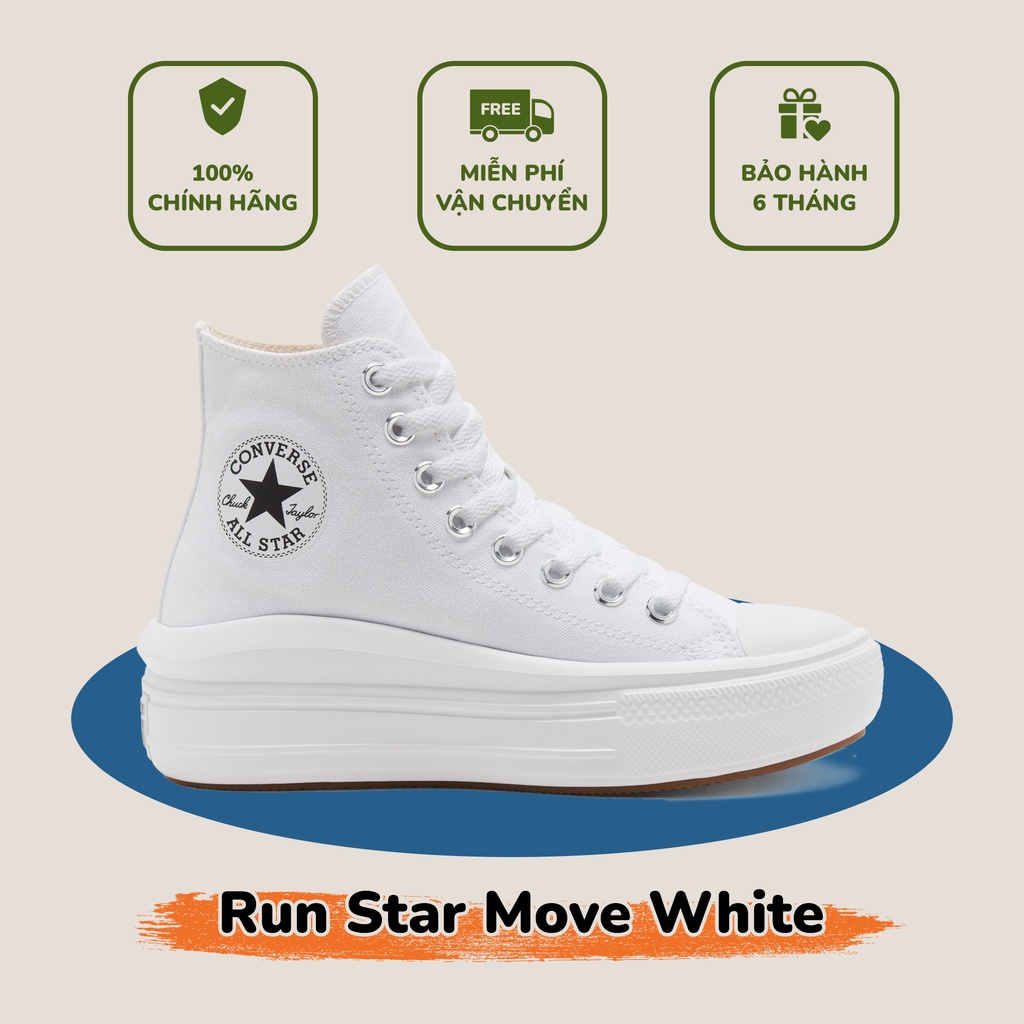 [ CHINH HANG ]  Conversee star move trắng cao cổ (MTC)