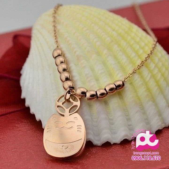 Lắc chân titan nữ cao cấp bảo hành không đen - SY_LC_51