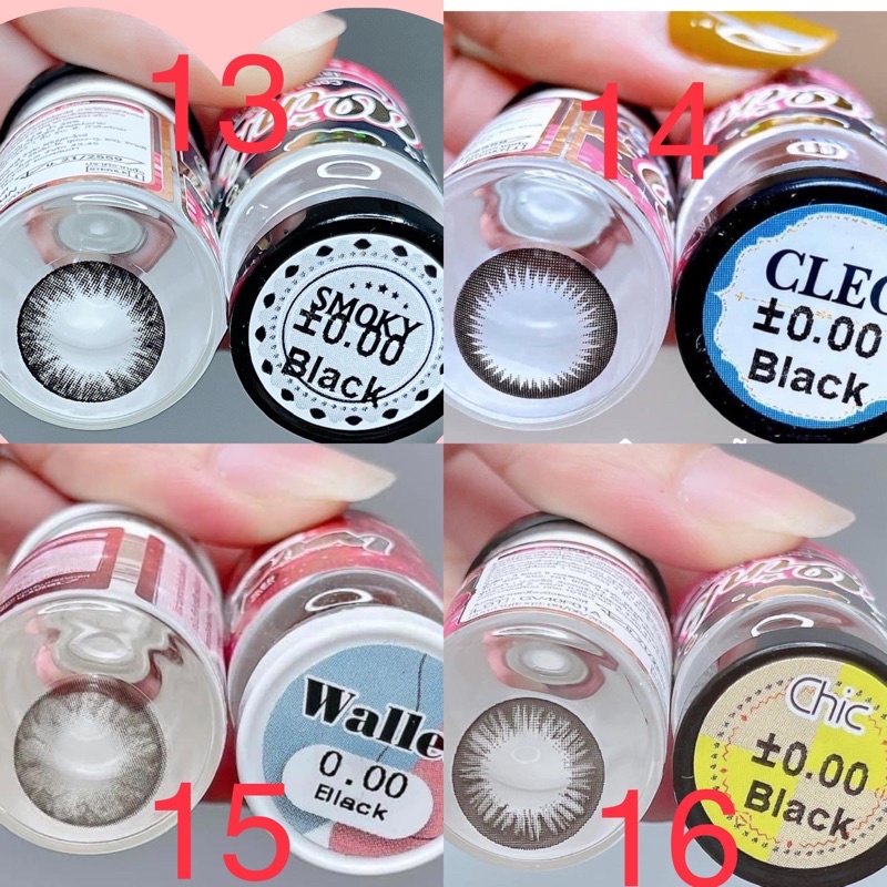 Các mẫu lens Đen_Black HOT không giãn_không độ (FREE SHIP)
