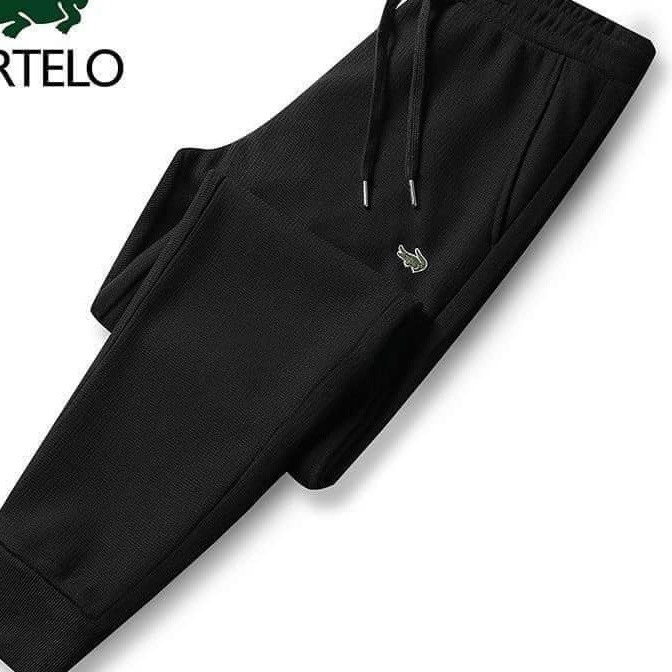 Quần dài nam jogger lacos thêu cá sấu chất tổ ong hàng VN xuất sịn